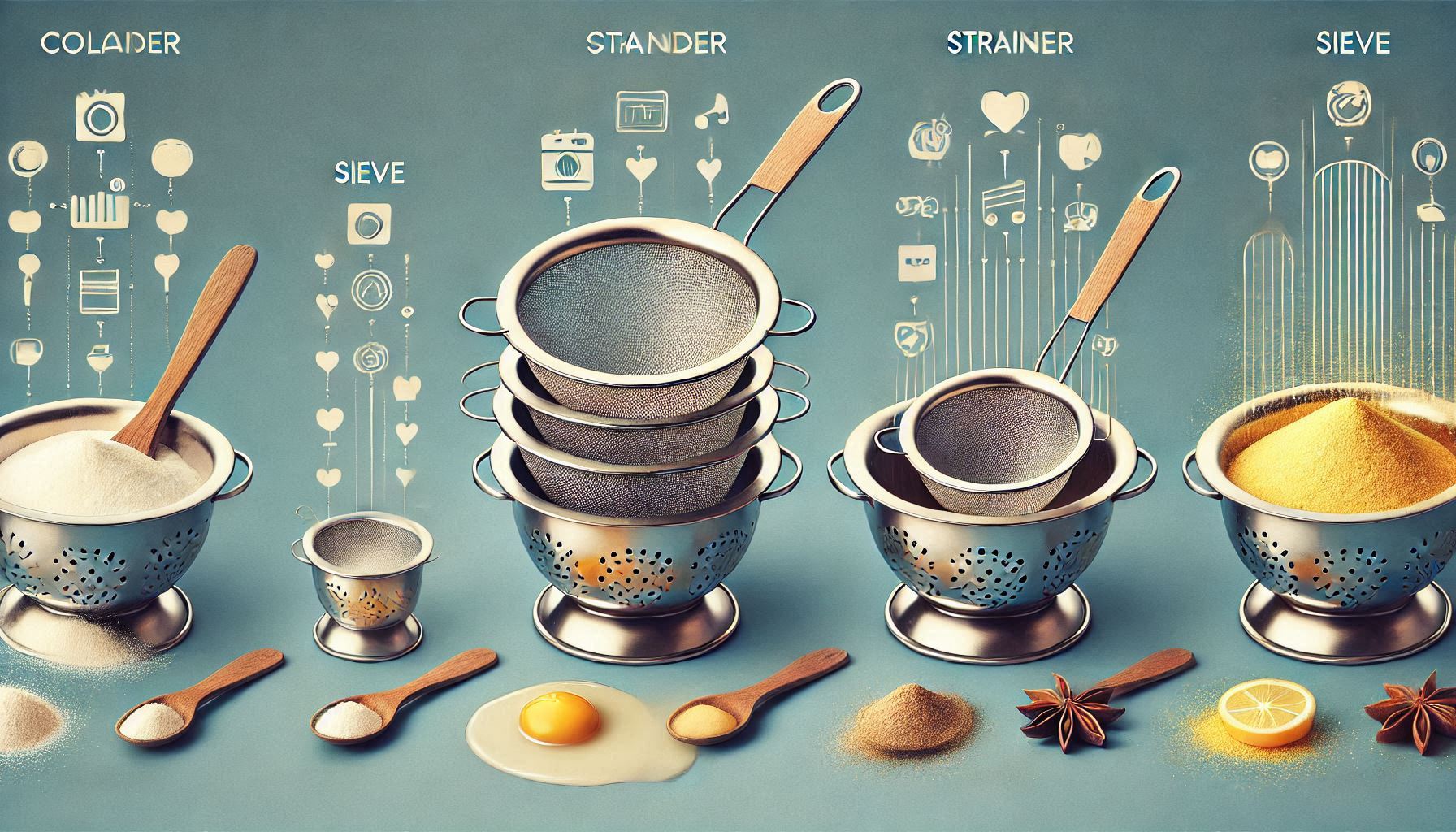 Colander vs Strainer vs Sieve