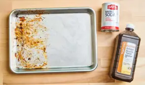 How to clean non stick baking sheets 