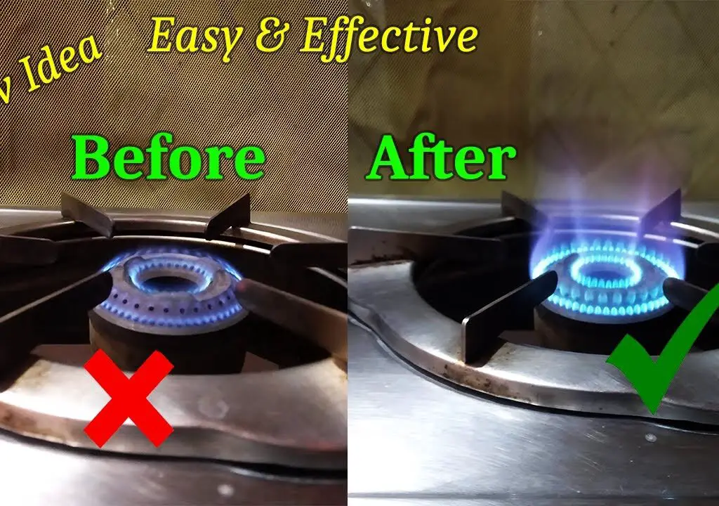 how to clean gas burner for high flame