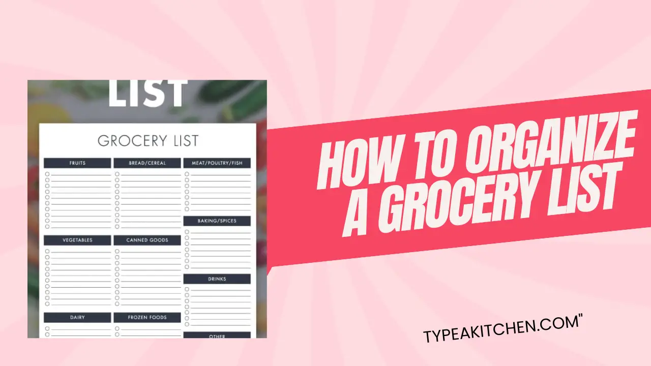 How to organize a grocery list